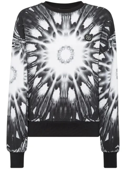 Plein Sport kaleidoscopic-print cropped sweatshirt Black SADCWJO0934SJO001N