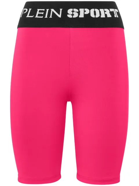 Plein Sport logo-waistband cycling shorts Pink SADCWJT1832STE003N