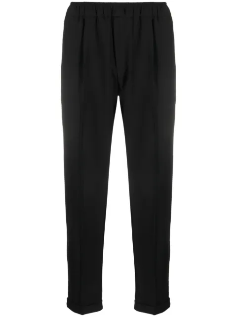 PMD tapered-leg elastic-waist trousers Black P4180582BERRY