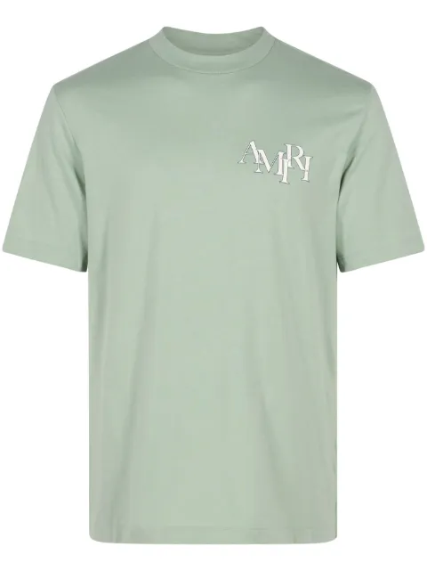 AMIRI logo-print cotton T-shirt Green AW23MJG027