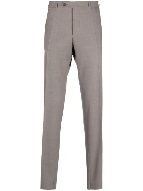 Canali mid-rise tailored tapered trousers Neutrals EU00551