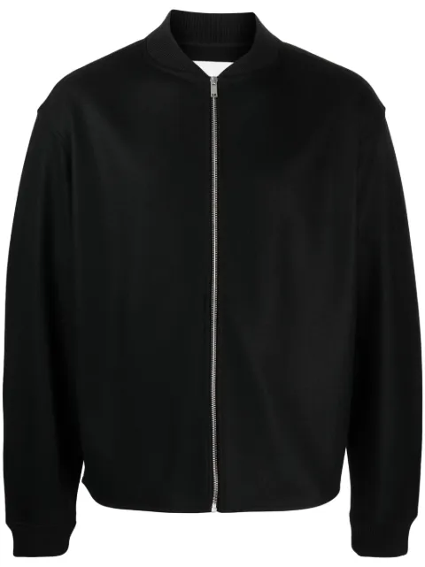 Jil Sander band-collar wool bomber jacket Black J22HG0102J40045