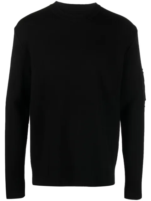 Givenchy pocket-appliqué wool jumper Black BM90PS4YG1