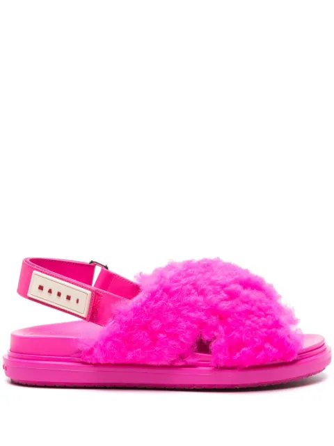 Marni Fussbet shearling sandals Pink FBMS015401LM071