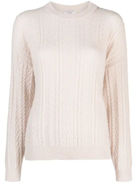 Peserico cable-knit wool-blend jumper Pink S99041F0709087
