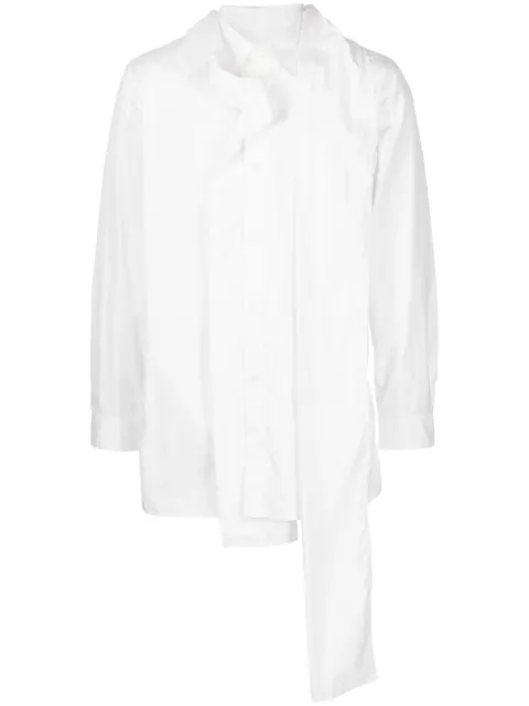Yohji Yamamoto detachable-collar cotton shirt White HJB30018