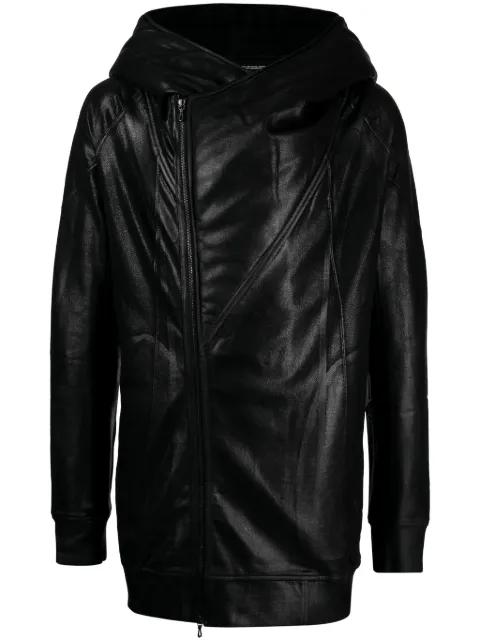 Julius off-centre faux-leather jacket Black 839CUM1C