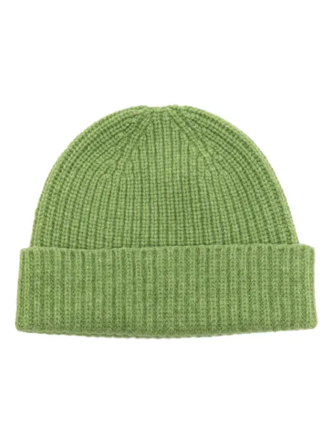 Pringle of Scotland ribbed-knit turn-up brim beanie Green PAR461