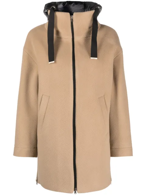Herno zip-up hooded coat Neutrals GC000431D33398