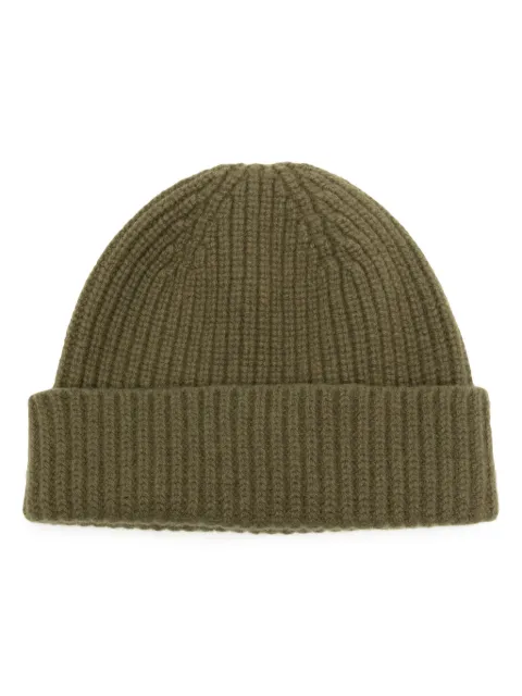 Pringle of Scotland ribbed-knit turn-up brim beanie Green PAR461