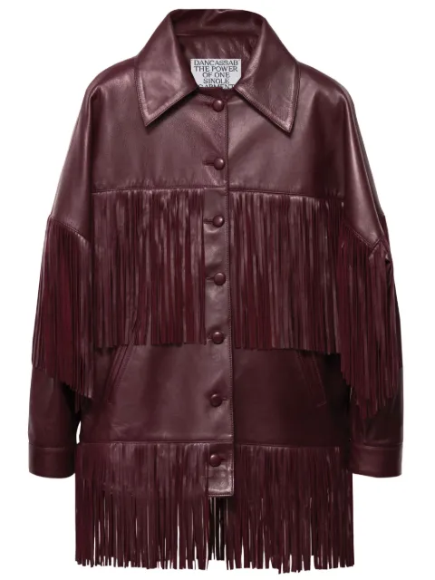 DANCASSAB Loretta fringe-detailing jacket Red DCFW19MLORVINFL