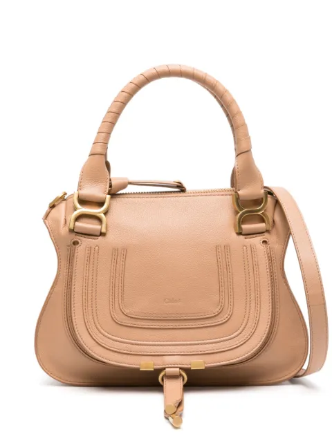 Chloé Marcie Small leather tote bag Brown CHC22AS628I31