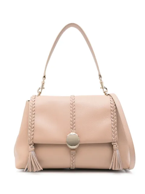 Chloé medium Penelope leather shoulder bag Neutrals CHC23US569K15