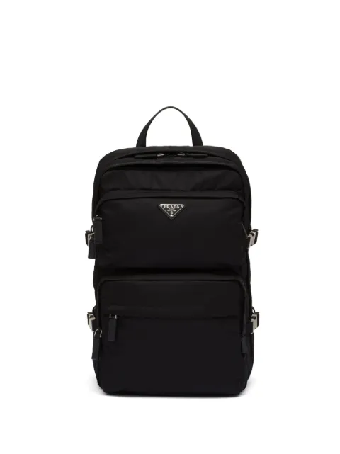 Prada Re-Nylon and saffiano leather backpack Black 2VZ101VOOO2DMG