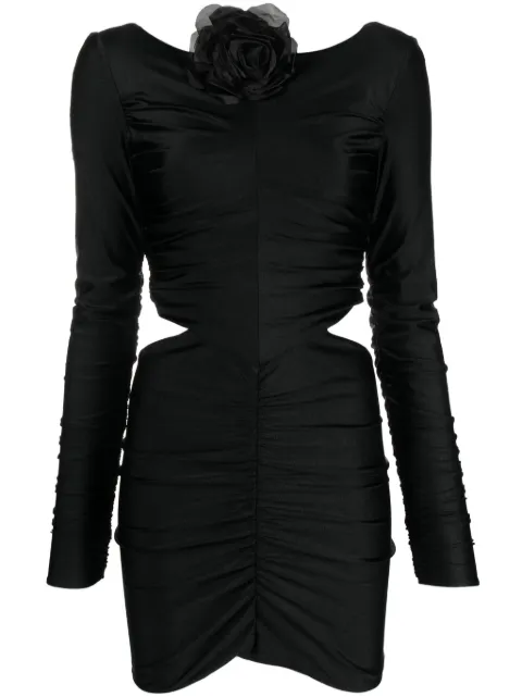 Giuseppe Di Morabito floral-appliqué cut-out minidress Black PF23321DRF228