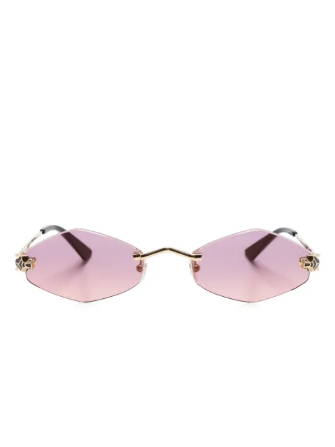 Cartier Eyewear panthère-embellishment sunglasses Pink CT0433S