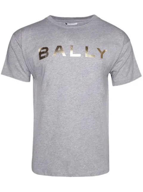 Bally logo-print mélange cotton T-shirt Grey M5BAB74F