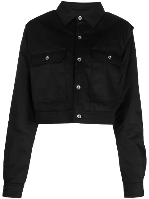 Rick Owens DRKSHDW cut-out cropped jacket Black DS02C5702TW
