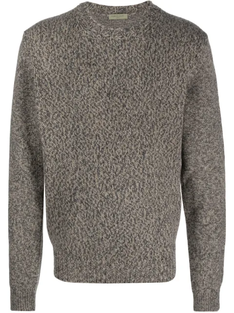 Corneliani mélange-knit crew-neck jumper Brown 92MH403825202