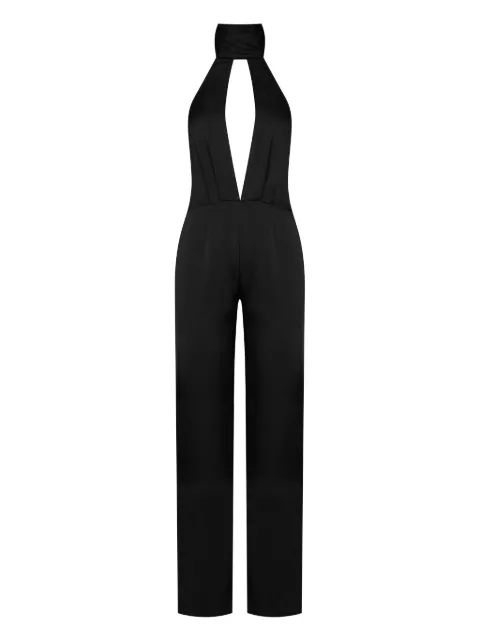 Maison Close open-back satin jumpsuit Black 561844