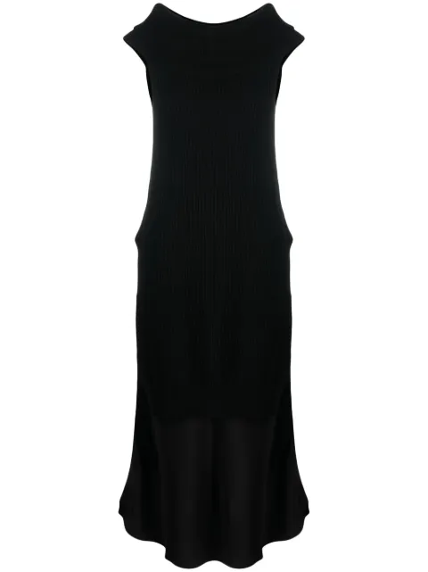 Semicouture off-shoulder wool blend maxi dress Black Y3WB19