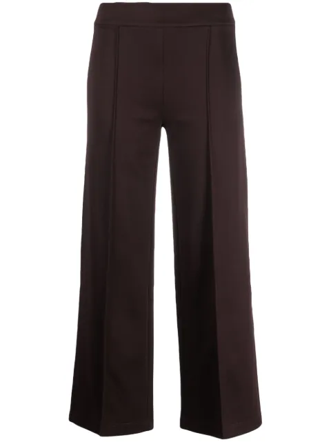 Semicouture Roma decorative-stitching wide-leg trousers Brown Y3WP09
