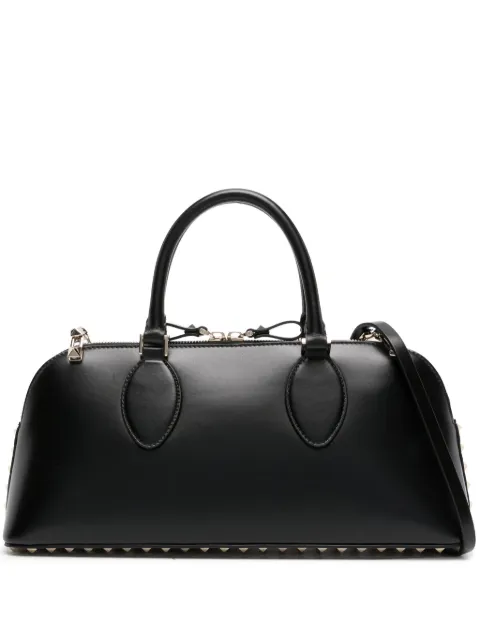 Valentino Garavani Rockstud-embellished leather tote bag Black WB0M72PLX
