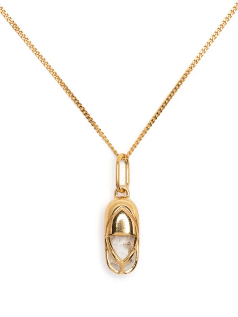 Capsule Eleven Capsule crystal-pendant necklace Gold MINIGOLDCAPSULENECKLACECLEARQUARTZ