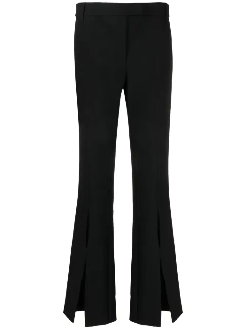 Versace Jeans Couture logo-lettering flared trousers Black 75HAA102J0088