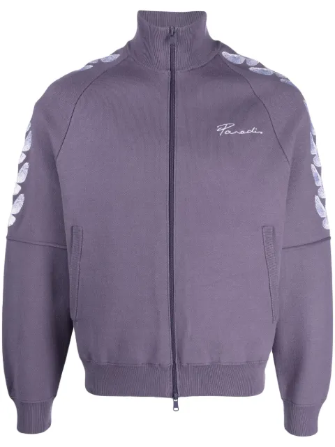 3PARADIS dove-print zip-up sweatshirt Purple AW2376