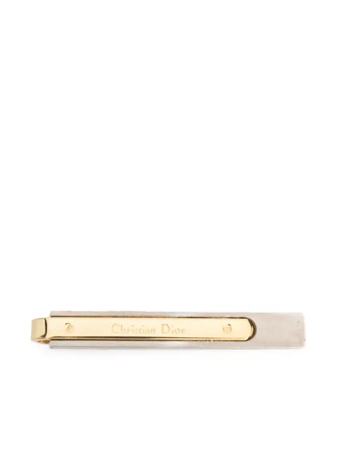 Christian Dior Pre-Owned 1980s logo-engraved tie clip Silver 1501257