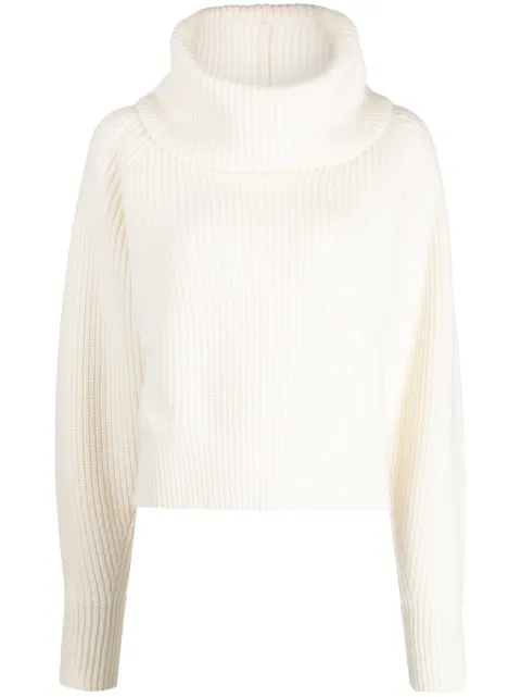 SA SU PHI roll-neck wool-cashmere jumper Neutrals W23612BA0101