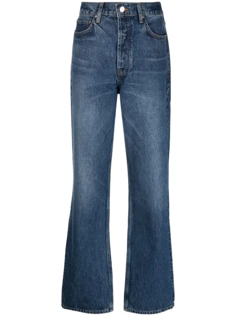 ANINE BING Olsen high-rise straight-leg jeans Blue A061125450