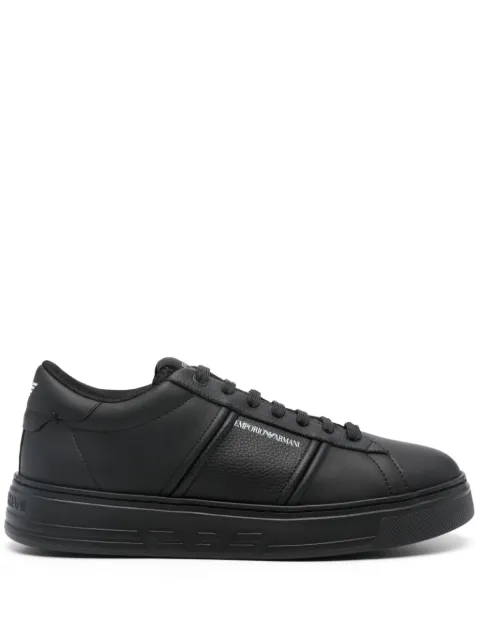 Emporio Armani logo-print leather sneakers Black X4X570XN840