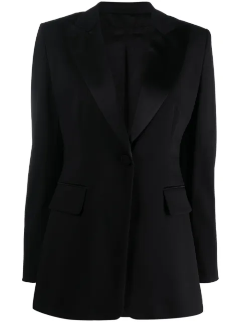 Max Mara single-breasted wool-blend blazer Black 2310460237600