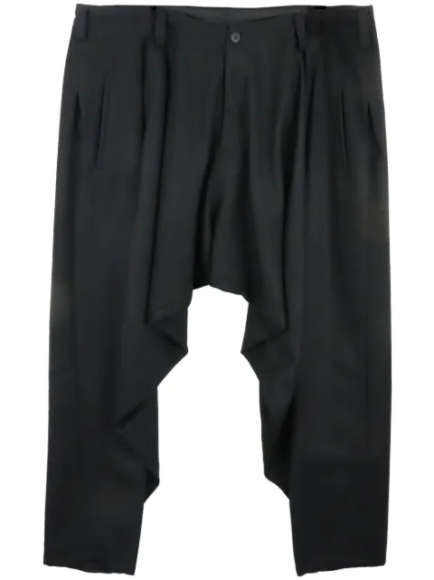 Yohji Yamamoto drop-crotch wool trousers Black HJP181241