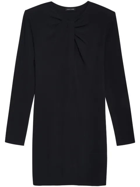 ANINE BING Amaya knot-detail minidress Black A020438000
