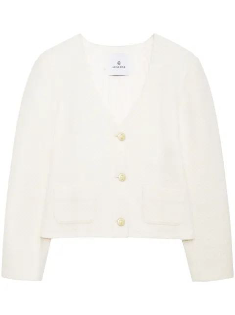 ANINE BING Anitta V-neck cardigan White A017165100