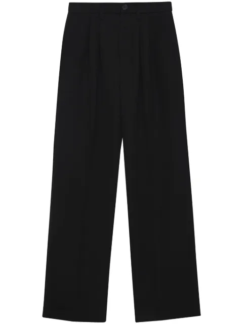 ANINE BING Carrie wide-leg wool trousers Black A033269000C