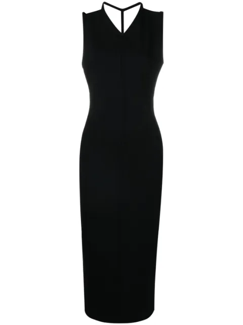 KHAITE Terri V-neck maxi dress Black 9424400