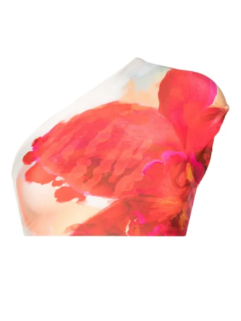 Lenny Niemeyer floral one-shoulder bikini top Red SO552EAV24
