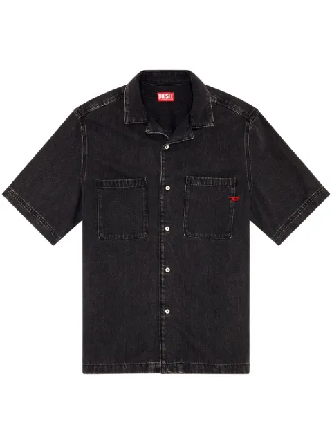 Diesel D-Paroshort short-sleeved denim shirt Black A03533068KE