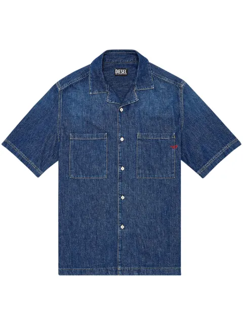 Diesel D-Paroshort short-sleeved denim shirt Blue A03533068KD