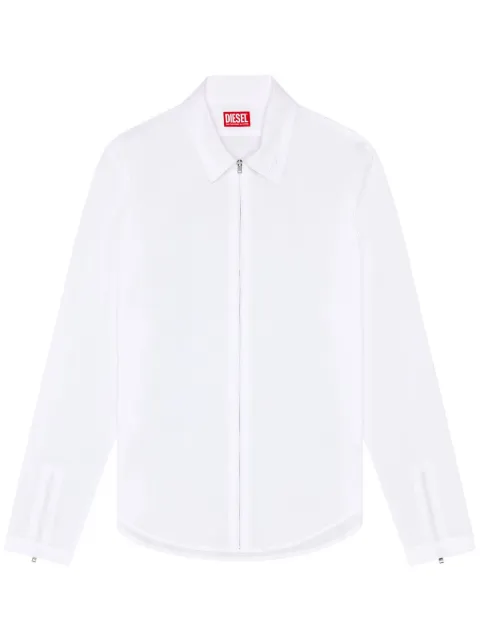 Diesel S-Stuck logo-embroidered poplin shirt White A120880AJIA