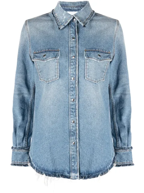 Chloé frayed denim shirt Blue CHC23WDH01151