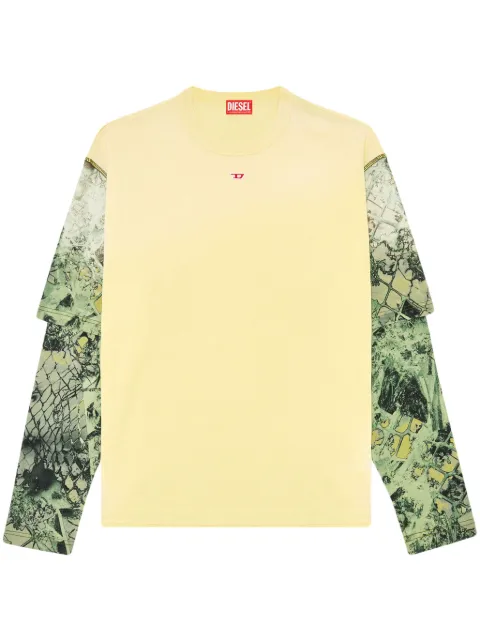 Diesel T-Wesher-N5 cotton T-shirt Yellow A131260BNBT
