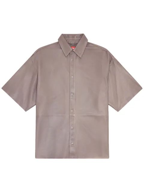 Diesel S-EMIN-LTH leather shirt Neutrals A130990CLAQ