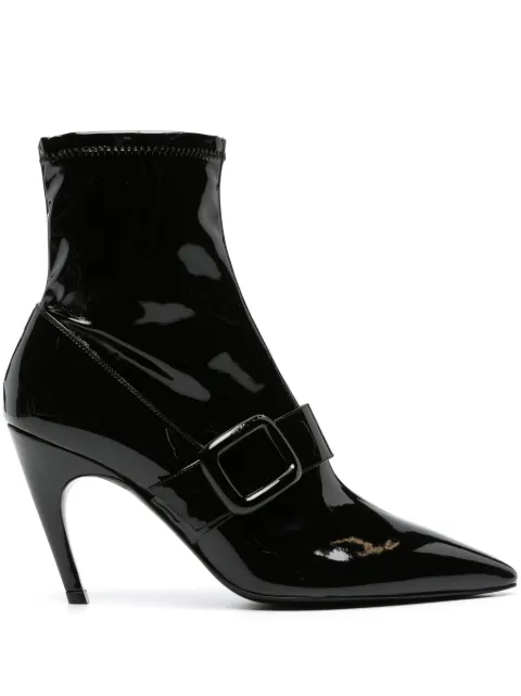 Roger Vivier Viv 100mm patent-leather ankle boots Black RVW71737010EBW