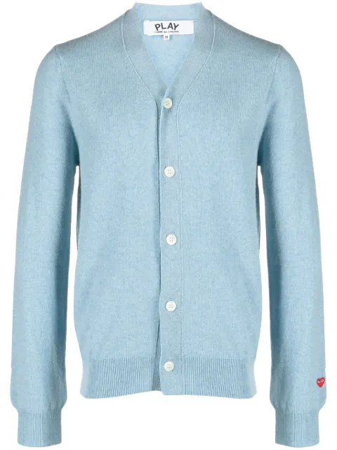 Comme Des Garçons Play V-neck buttoned cardigan Blue P1N092
