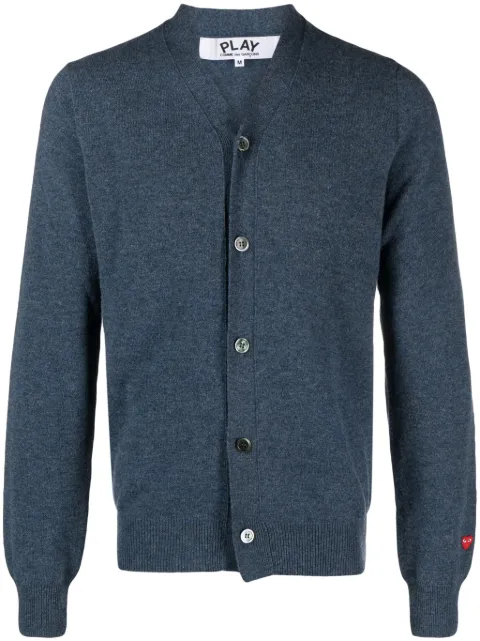 Comme Des Garçons Play V-neck buttoned cardigan Blue P1N092